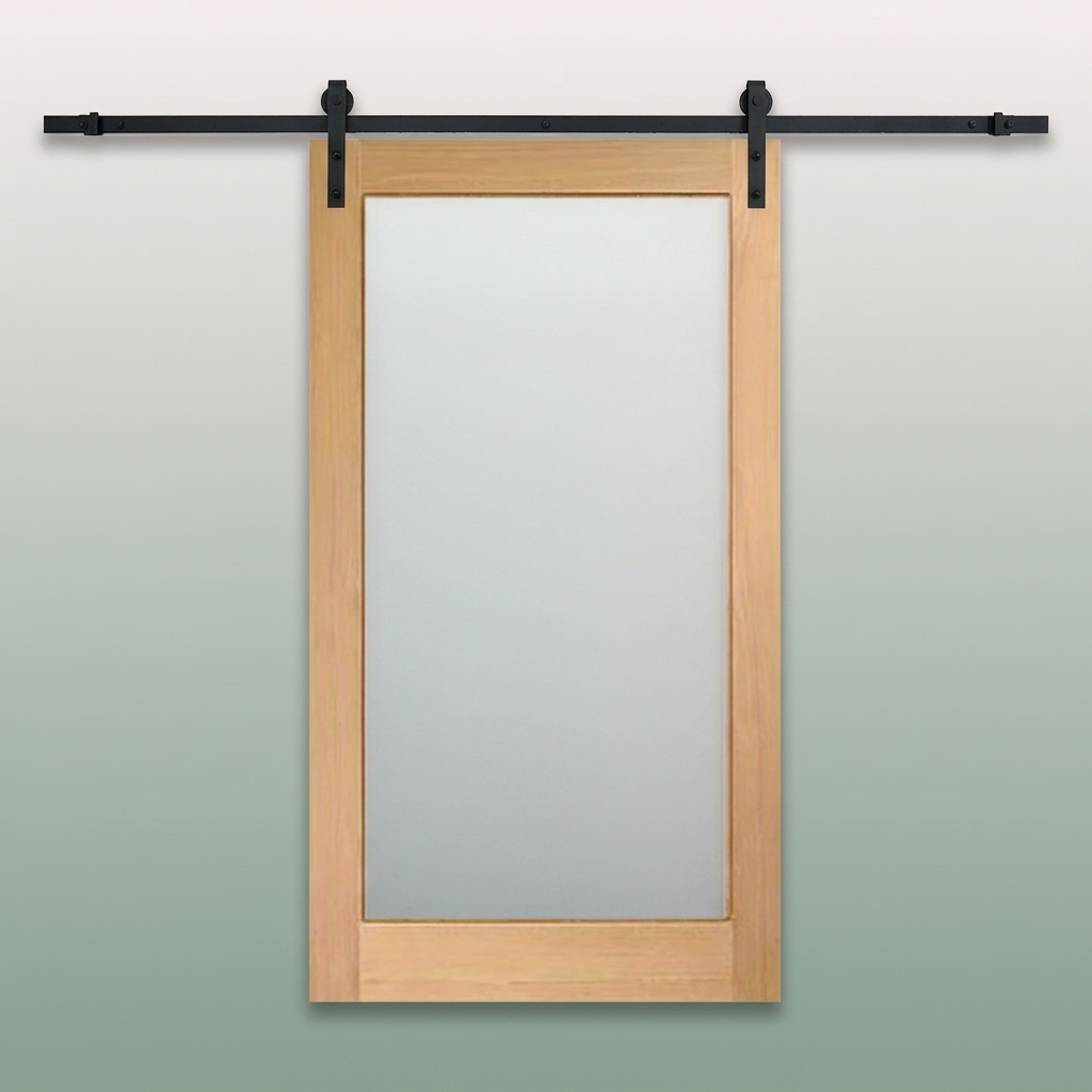 Oak 1 lite Barn Door