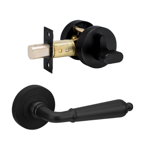 Zanda Oxford Handle + Deadbolt Black (Matt Black)