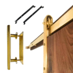 2100 Barn Door Hardware Bundle - Satin Brass